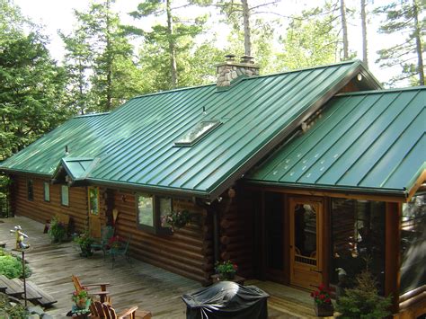 log house with green metal roof|metal green roof colors.